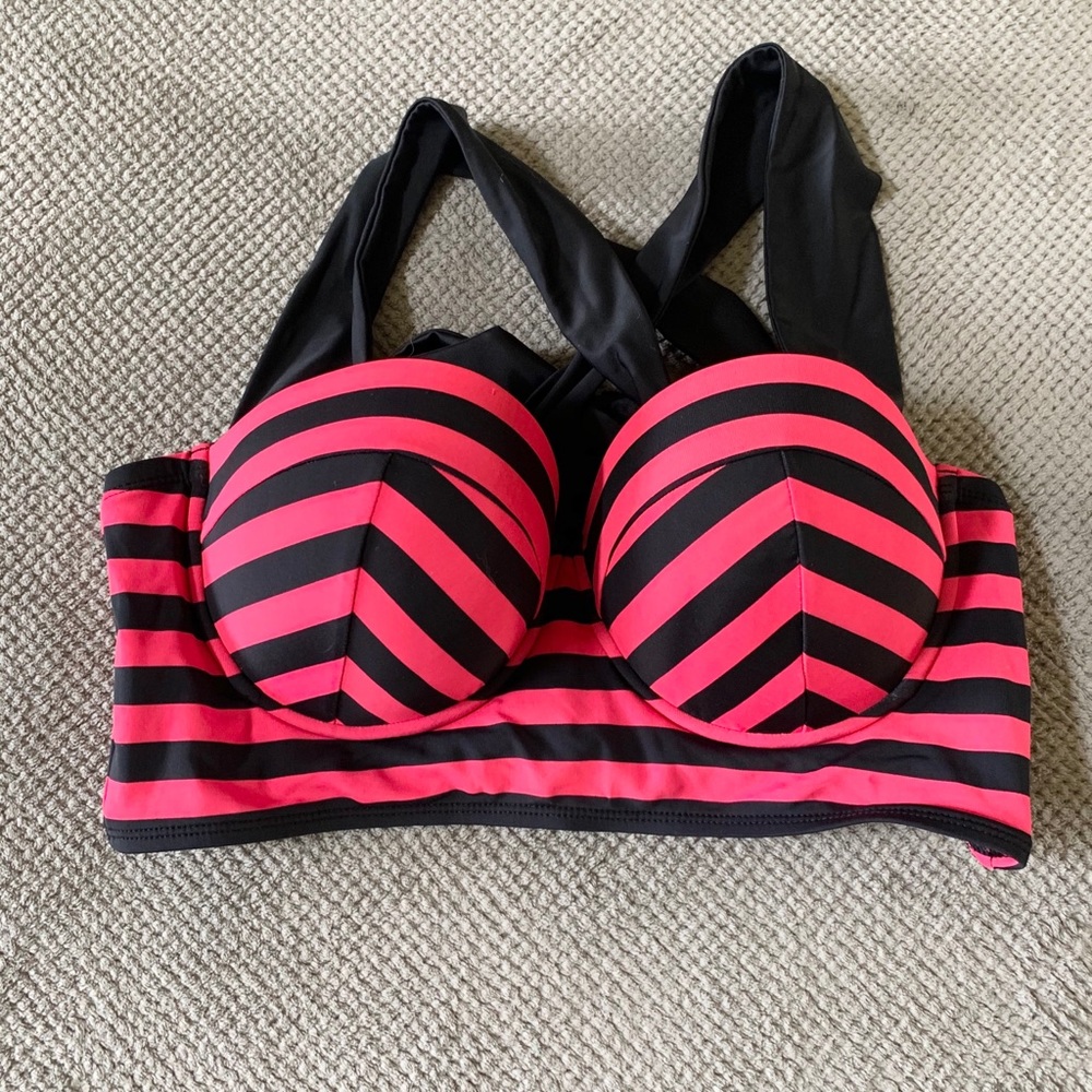Torrid Striped Swim Top
